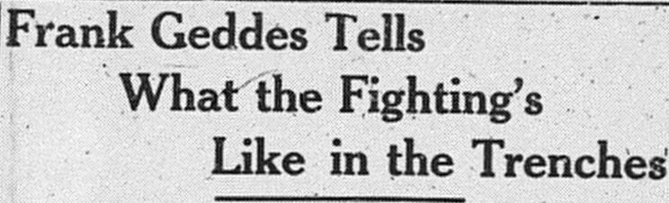 The Port Elgin Times, January 17, 1917 headline